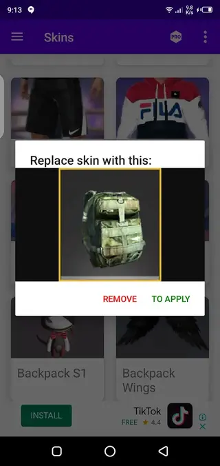 Screeenshot of Skins For FF App