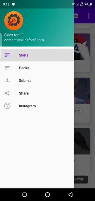 Screeenshot of Skins For FF Android