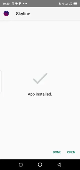 Screenshot of Skyline Emulator App