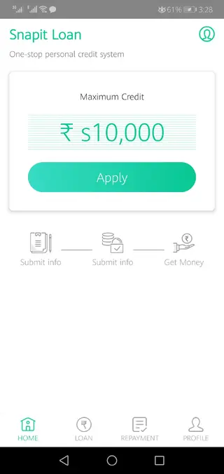 Screenshot of Snapit Loan Apk