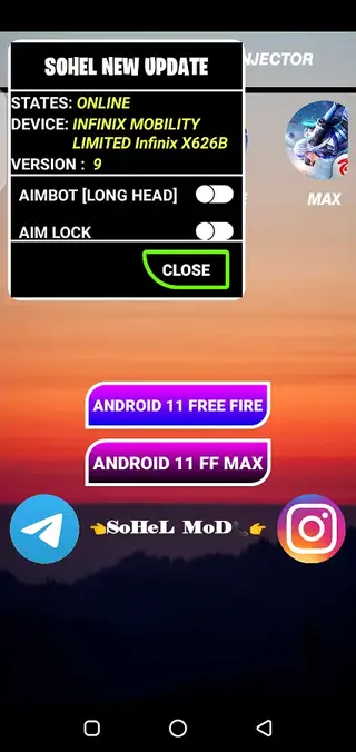 Screenhot of Sohel Injector App