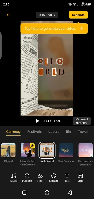 Screenshot of Soloop Video Editor Apk