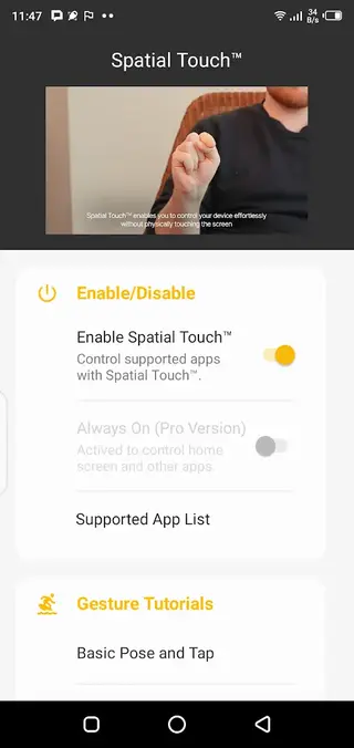 Screenshot of Spatial Touch App Apk