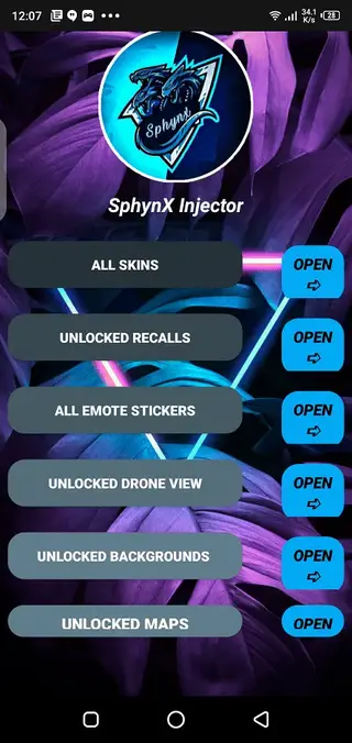 Screenshot of Sphynx Injector Apk