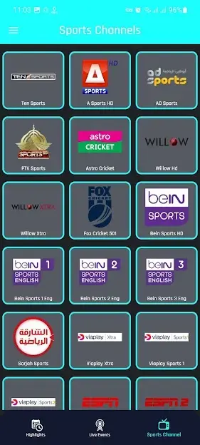 Screenshot of Sportzfy Android