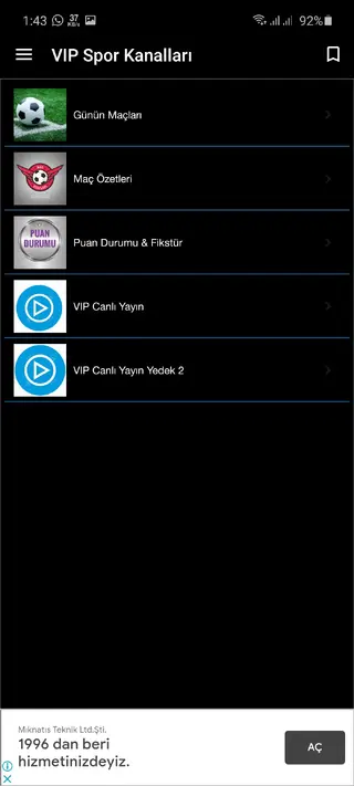 Screenshot of Sporun Tek Adresi