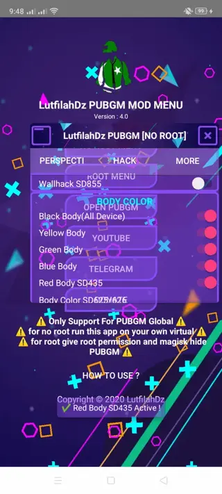 SS Mod Menu screenshot