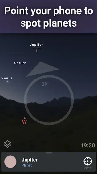 Screenshots of Stellarium Mod App