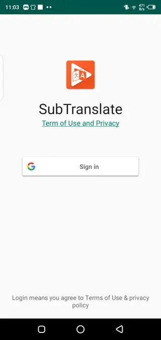Screenshot of Sub Translate