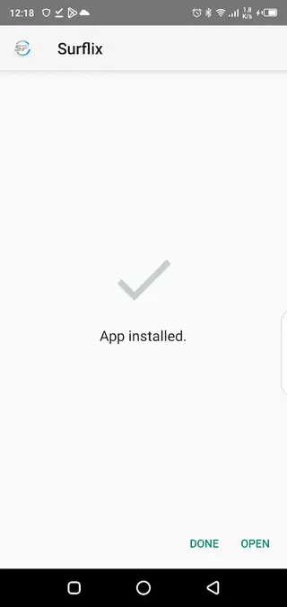 Screenshot of Surflix App