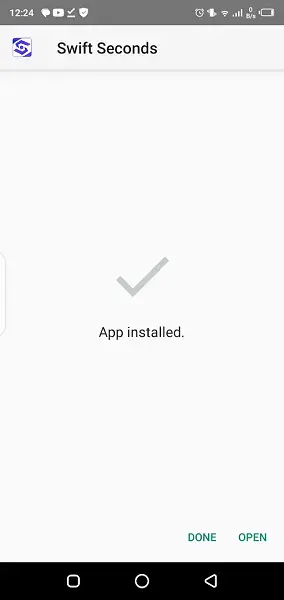 Screenshot of Swift Seconds App