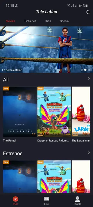 Screenshot of Tele Latino