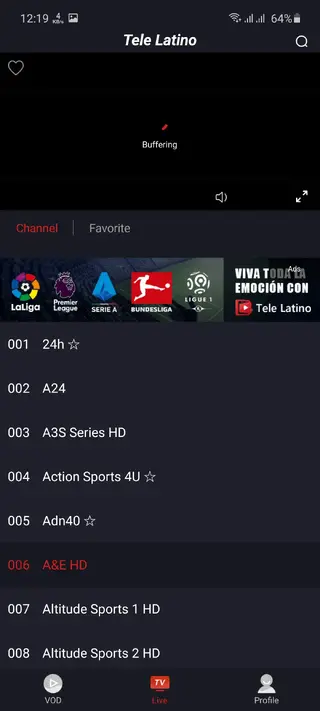 Screenshot of Tele Latino Apk