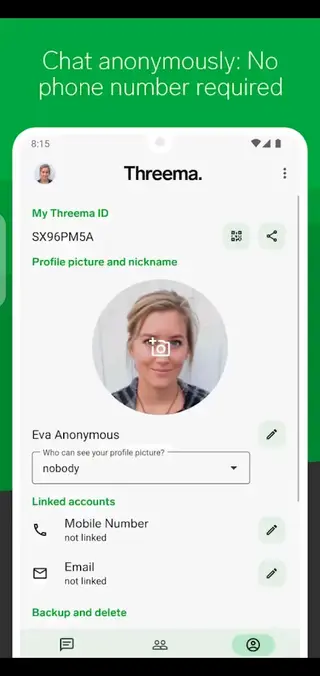 Screenshot of Threema App