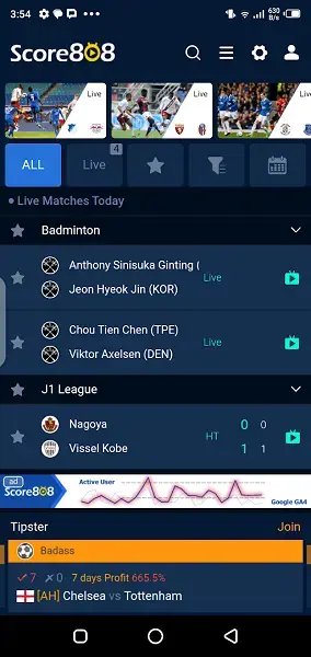 Screenshot of Tigoals Android
