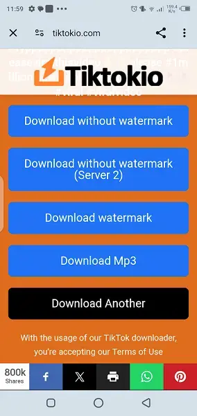 Screenshot of Tiktokio Download