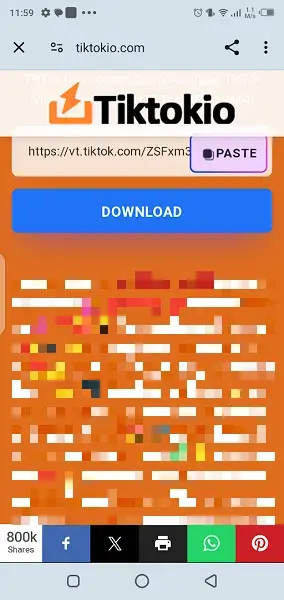 Screenshot of Tiktokio Android
