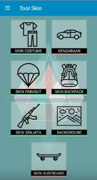 Screenshot of Tool Skin App