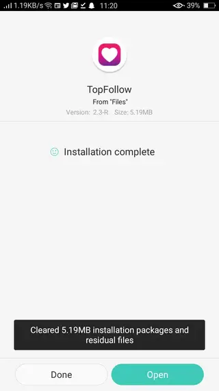 Screenshot of Top Followers Apk