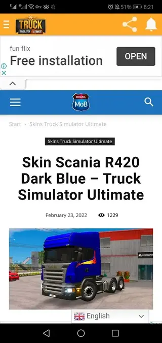 Screenshot of Truck Simulator Ultimate Skin App