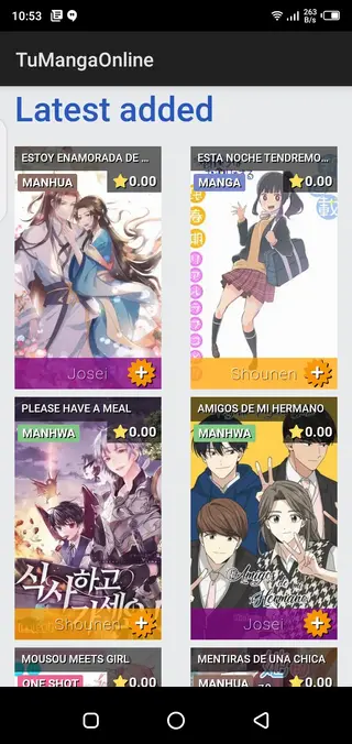 Screenshot of Tu Manga Online App Android