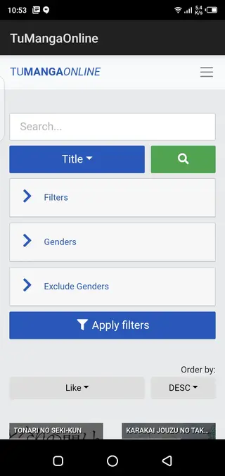 Screenshot of Tu Manga Online App