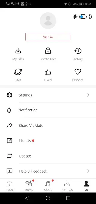 Screenshot of VidMate 4.4706 Apk Download