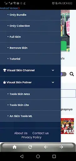 Screenshot of Visual Tools Skin Pro Apk