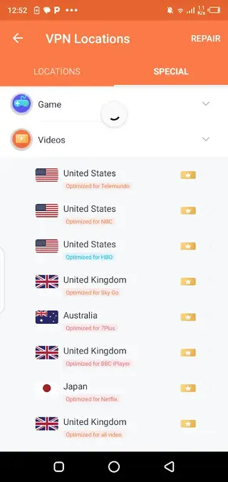 Screemshot Of VPN Mod Android