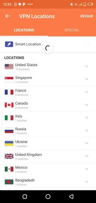 Screemshot Of VPN Mod App Apk