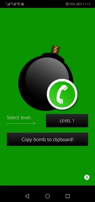 Screenshot of WhatsApp Bomber