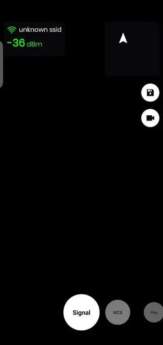 Screenshot of WiFi AR App