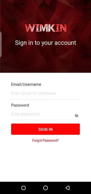 Screenshot of WIMKIN App