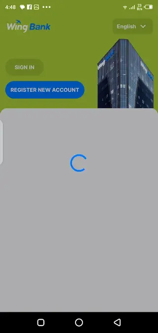 Screenshot of Wing Bank App