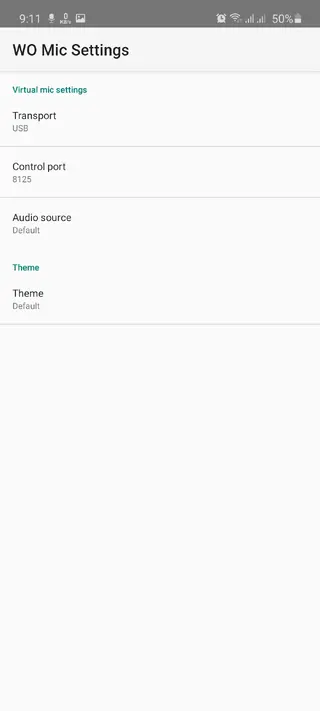 Screenshot of Wo Mic Pro App