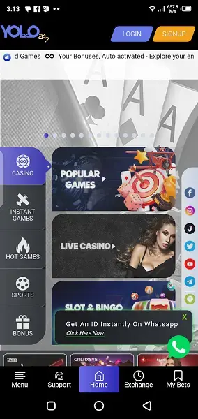 Screenshot of Yolo247 Download
