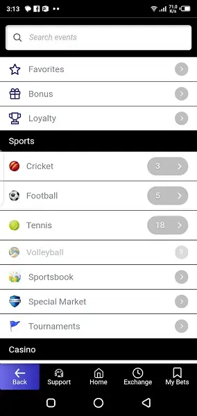 Screenshot of Yolo247 Android