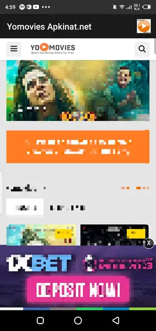 Screenshot Of YoMovies Download