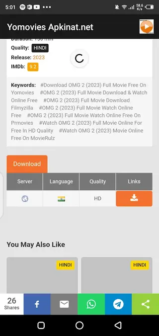 Screenshot Of YoMovies