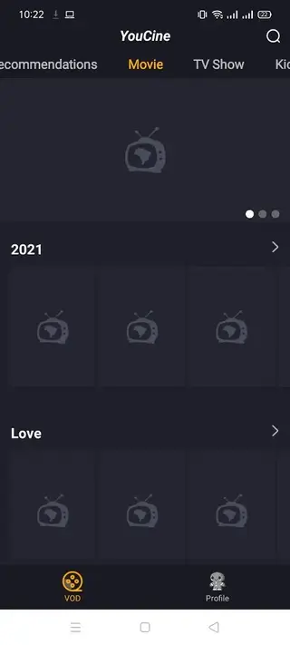 Screenshot of Youcine Android