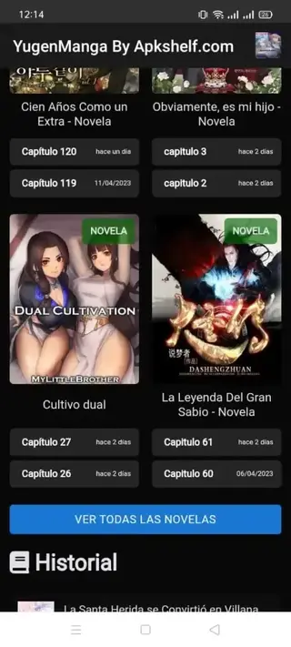 Screenshot of Yugen Manga Download