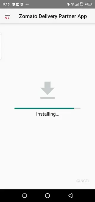 Screenshot of Zomato Delivery Partner Android