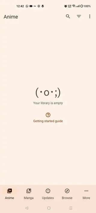 Screenshot of Aniyomi App