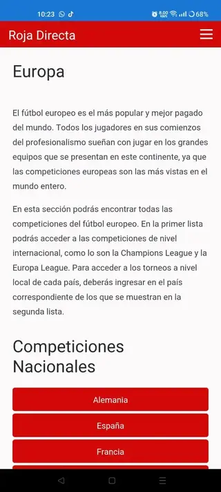 Screenshot of Roja Directo App