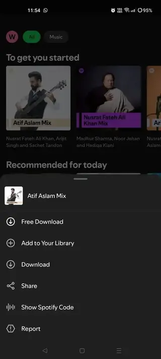 Screenshot of Spotify X