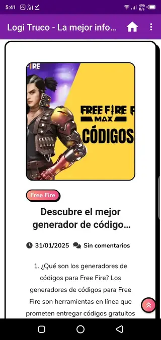 Screenshot of Logi Truco App
