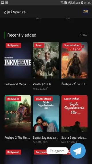 Screenshot of ZinkMovies APK