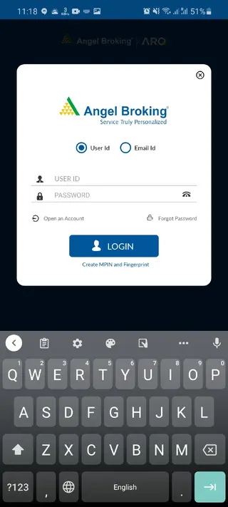 Screenshot of Angel Broking App