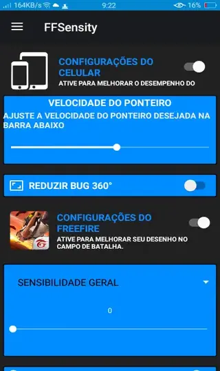 Screenshot of FFSensity