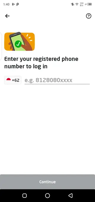 Screenshot of Go Partner App